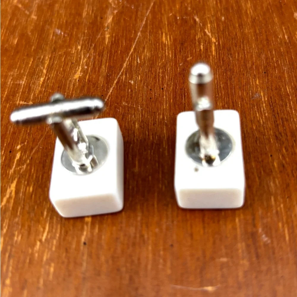 Two dots mini mahjong Cufflinks